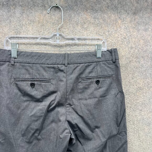 Theory Dress Pants Women 10 Charcoal Gray Wool Blend Straight Leg Modern Fit - Picture 10 of 11